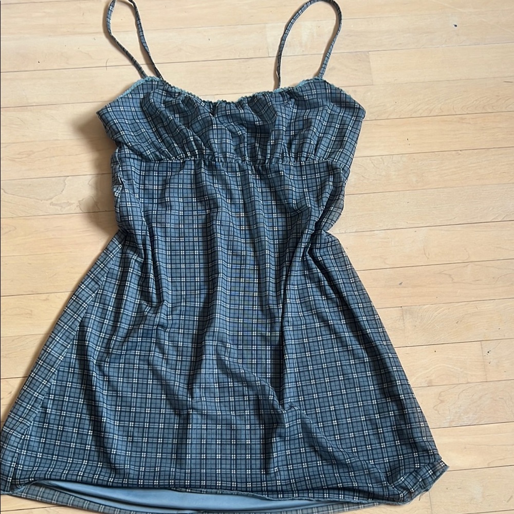 Plaid Spaghetti Strap Dress